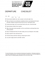 Boat Pre-Departure Check List