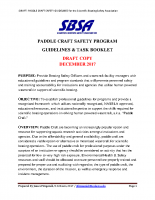 SBSA Paddle Craft Safety Program Guidelines (Draft 2017)